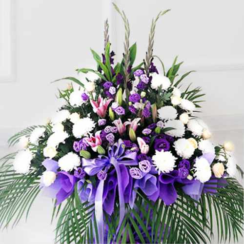Peaceful Arrangement of Funeral Flowers