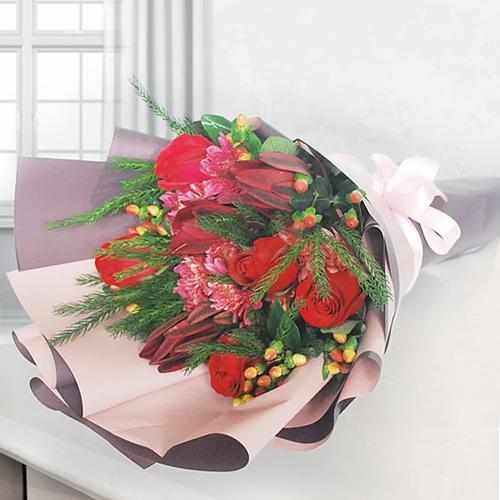 Congratulation Rose Flower Bouquet