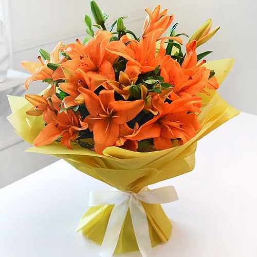 Radiant Bouquet of Orange Lilies