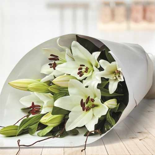 Speechless Bouquet of White Lily