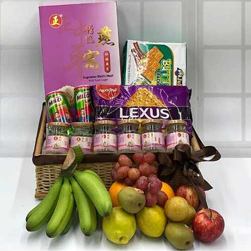 Fresh Fruits and Nutrient Gift Basket