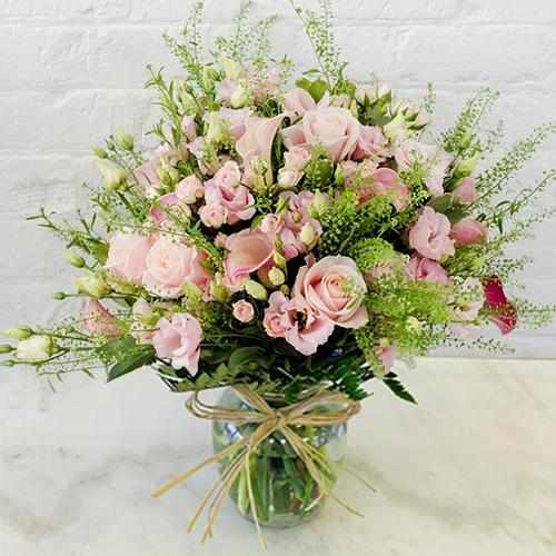 Pink floral Basket Arrangement
