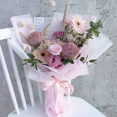 Bouquet of Vibrant Pastel Flowers