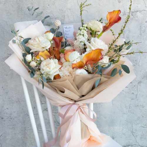Bouquet of Zesty Coloured Blooms