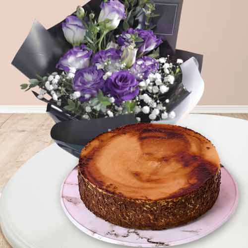 Cheesecake N Flower Bouquet