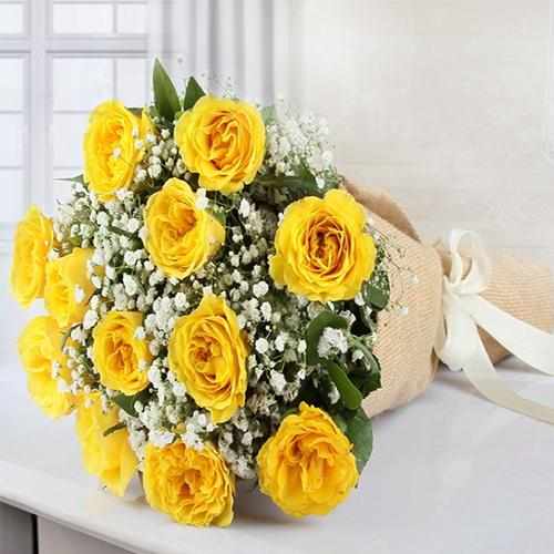 Cheerful Bouquet of Yellow Rose